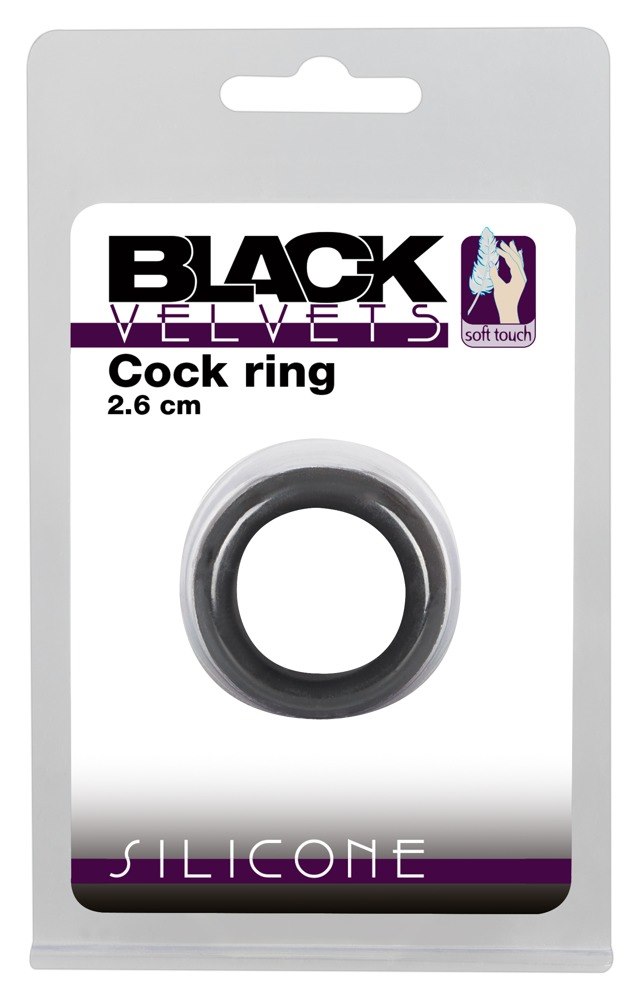 BLACK VELVETS COCK RING 2.6 CM