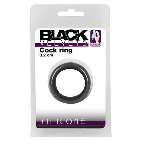BLACK VELVETS COCK RING 3.2 CM
