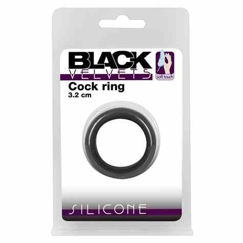 BLACK VELVETS COCK RING 3.2 CM