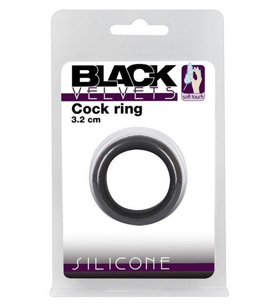 BLACK VELVETS COCK RING 3.2 CM