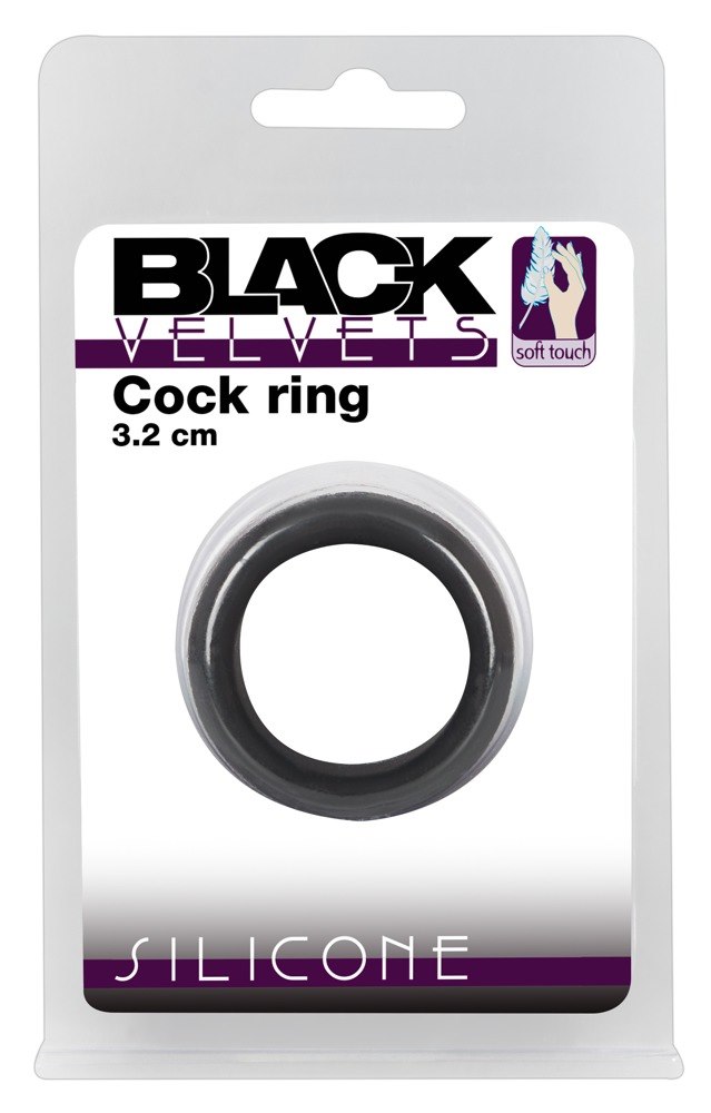 BLACK VELVETS COCK RING 3.2 CM