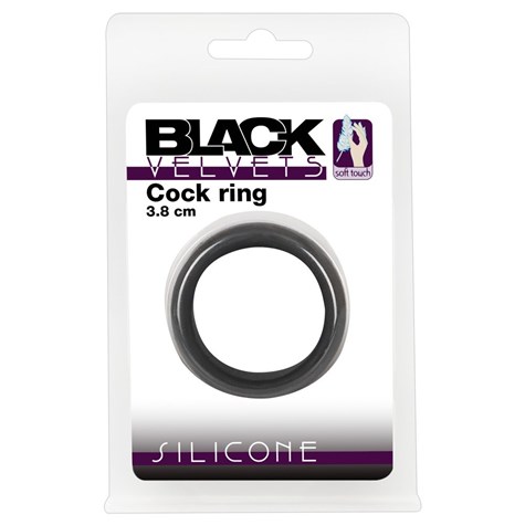 BLACK VELVETS COCK RING 3.8 CM