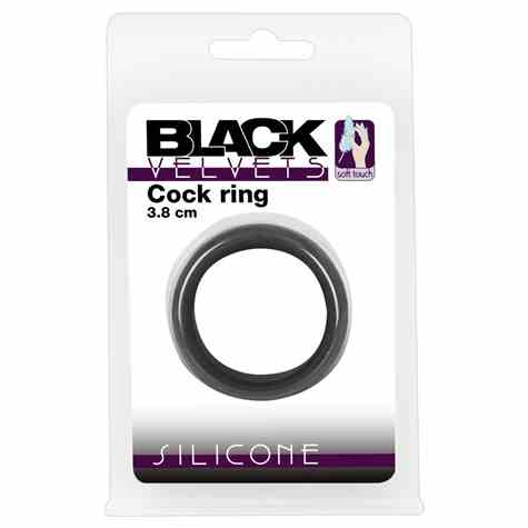BLACK VELVETS COCK RING 3.8 CM