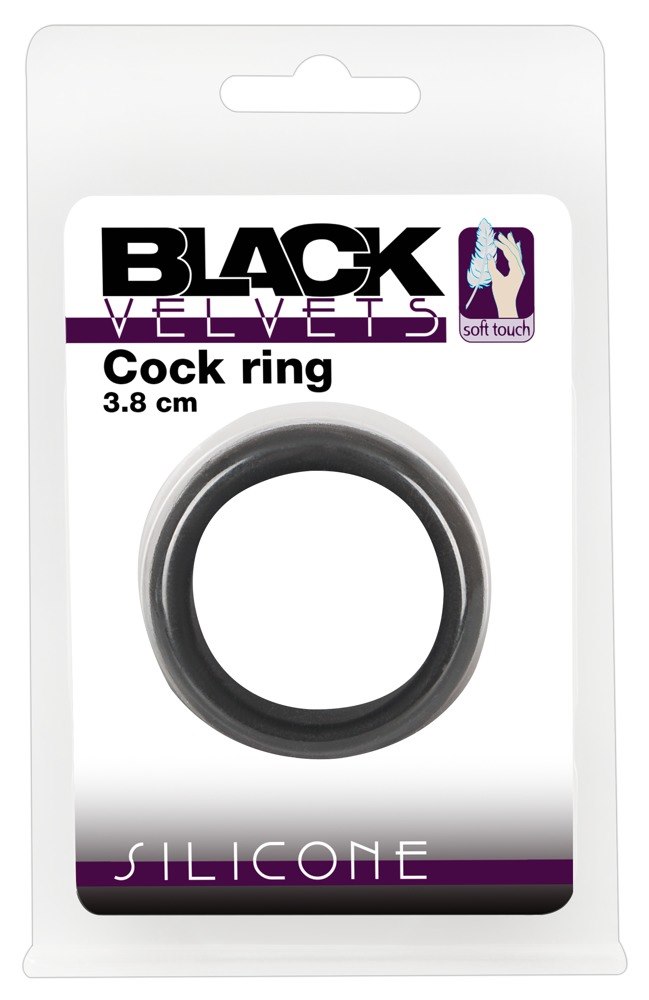 BLACK VELVETS COCK RING 3.8 CM