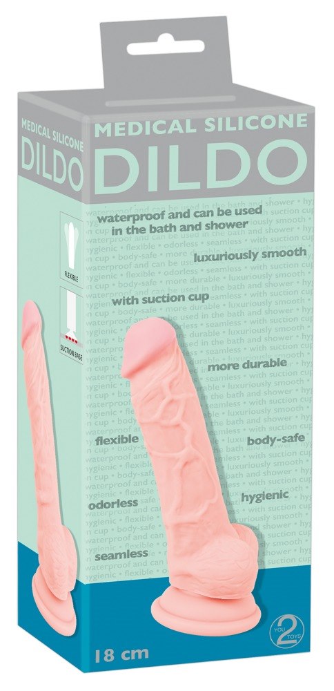 MEDICAL SILICONE DILDO 18 CM