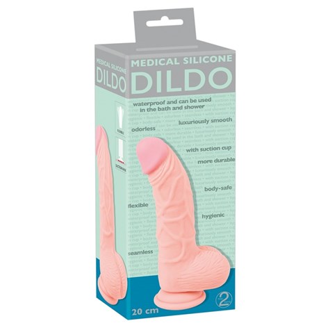 MEDICAL SILICONE DILDO 20 CM