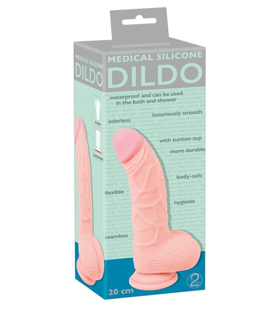 MEDICAL SILICONE DILDO 20 CM