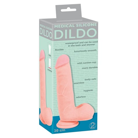 MEDICAL SILICONE DILDO 20 CM