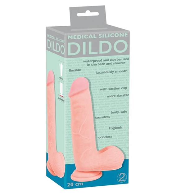 MEDICAL SILICONE DILDO 20 CM