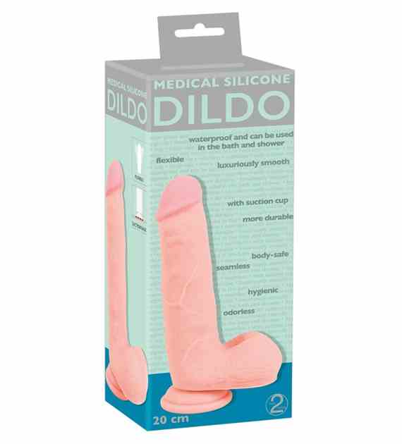 MEDICAL SILICONE DILDO 20 CM