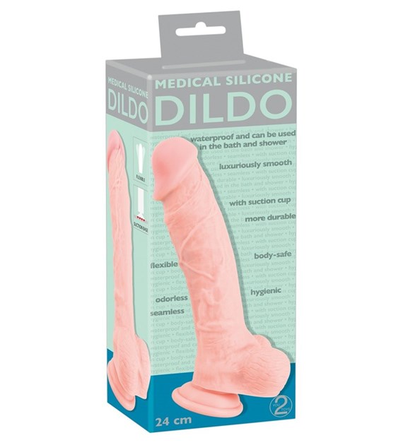 MEDICAL SILICONE DILDO 24 CM