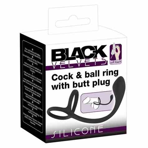 Black Velvets Cock + Ball ring