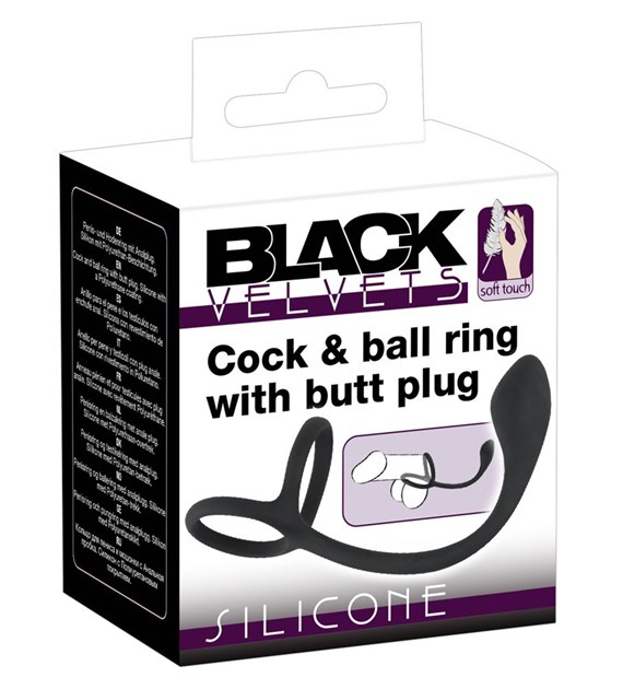Black Velvets Cock + Ball ring