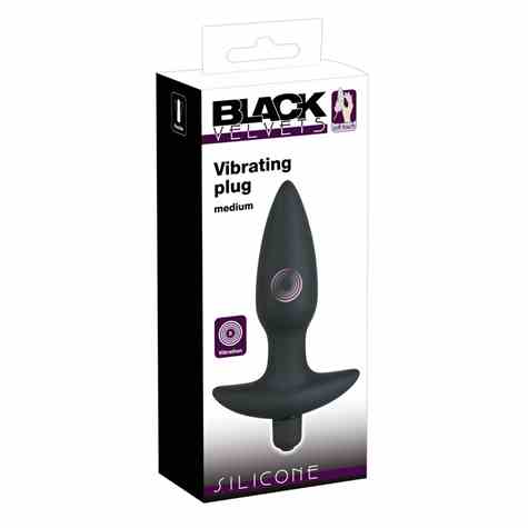 KOREK ANALNY BLACK VELVET VIBR.MEDIUM PLUG