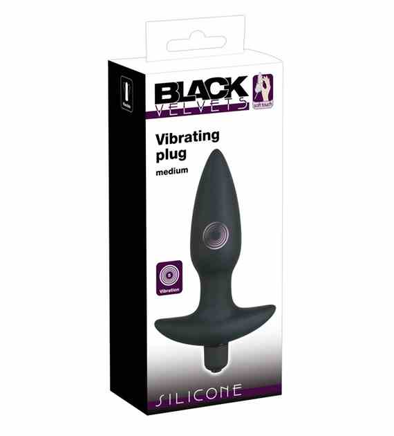 KOREK ANALNY BLACK VELVET VIBR.MEDIUM PLUG