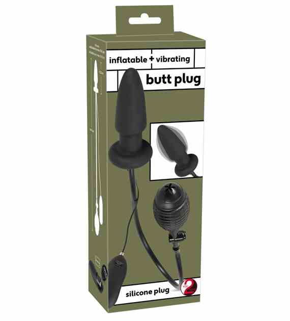 KOREK ANALNY INFLATABLE VIBRATING BUTT PLUG