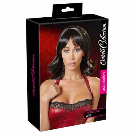 PERUKA CHOPPY BLACK WIG