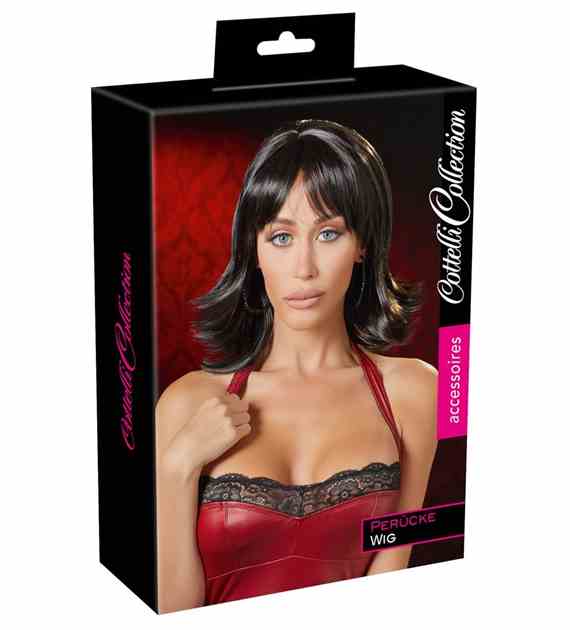 PERUKA CHOPPY BLACK WIG