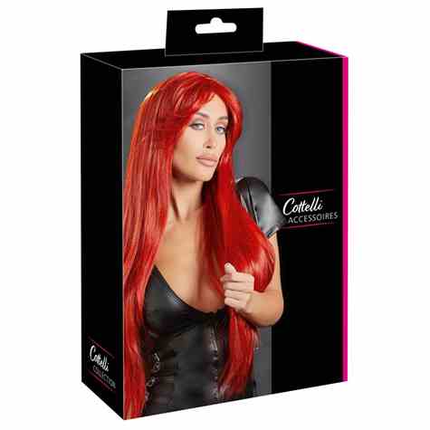 PERUKA LONG STRAIGHT RED WIG