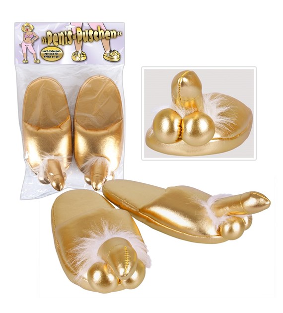 FUN PENIS SLIPPERS GOLD