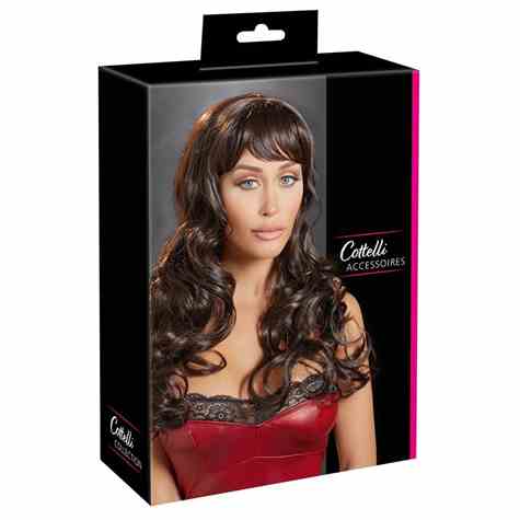 PERUKA LONG DARK BROWN WIG