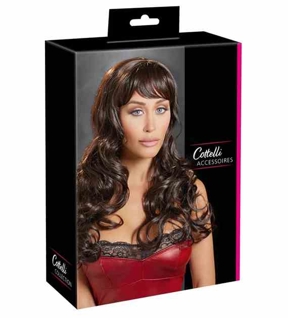 PERUKA LONG DARK BROWN WIG