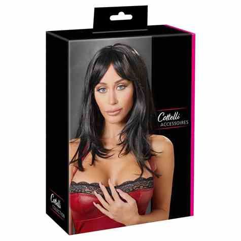 PERUKA LONG BLACK WIG