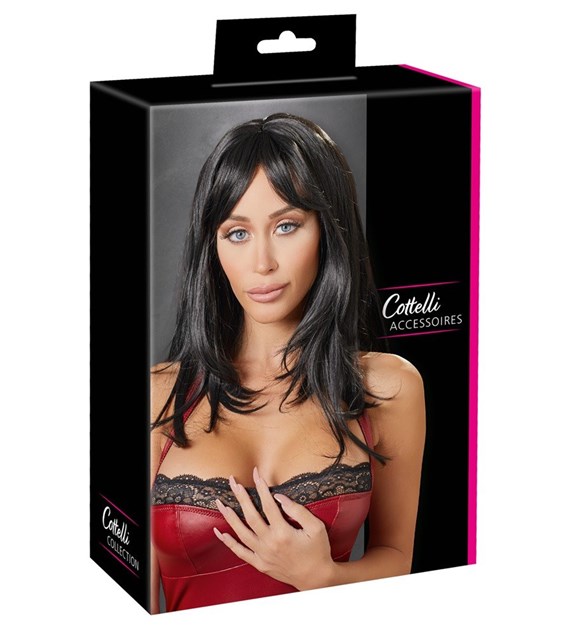 PERUKA LONG BLACK WIG