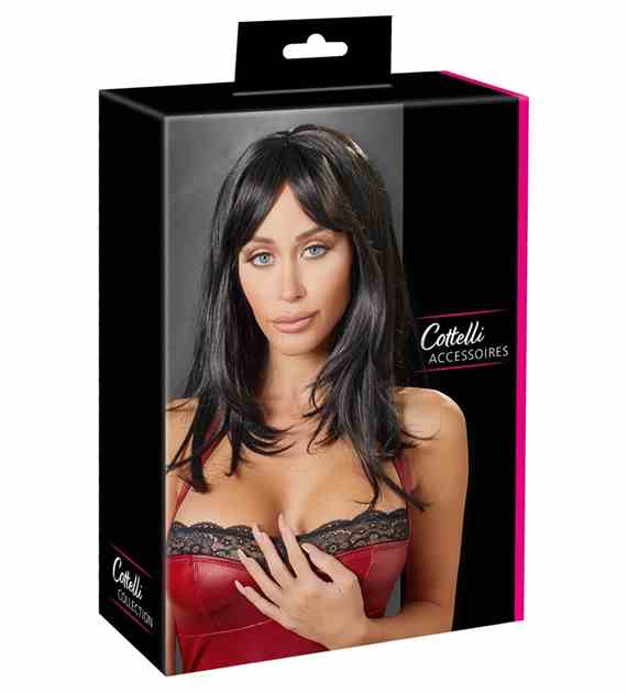PERUKA LONG BLACK WIG
