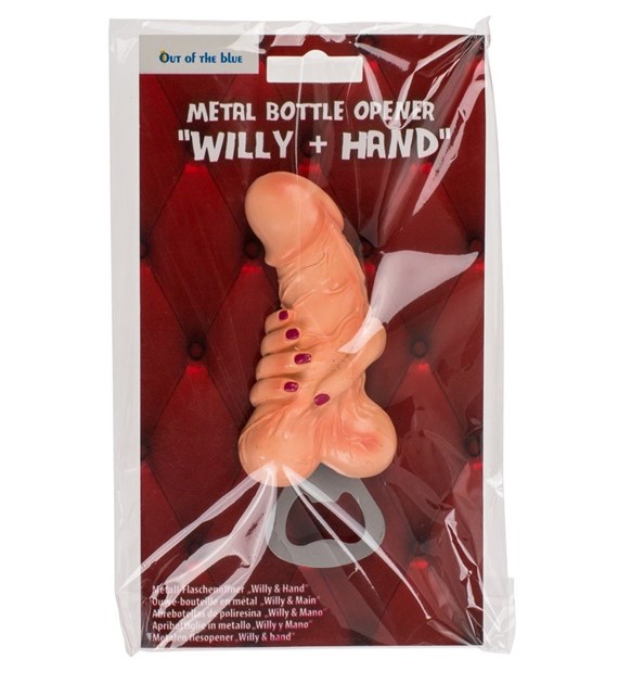 METAL BOTTLE OPENER WILLY + HAND
