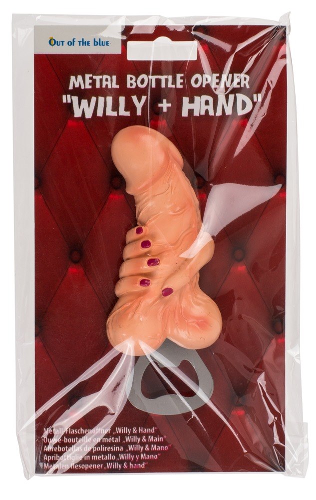 METAL BOTTLE OPENER WILLY + HAND