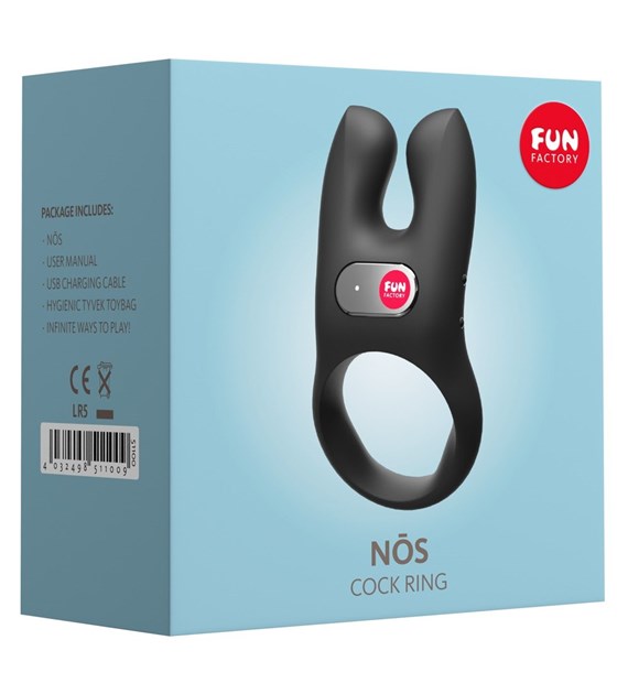 PIERŚCIEŃ NOS BLACK COCK RING