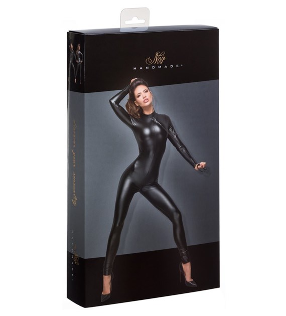 BODY NOIR CATSUIT LEASH L