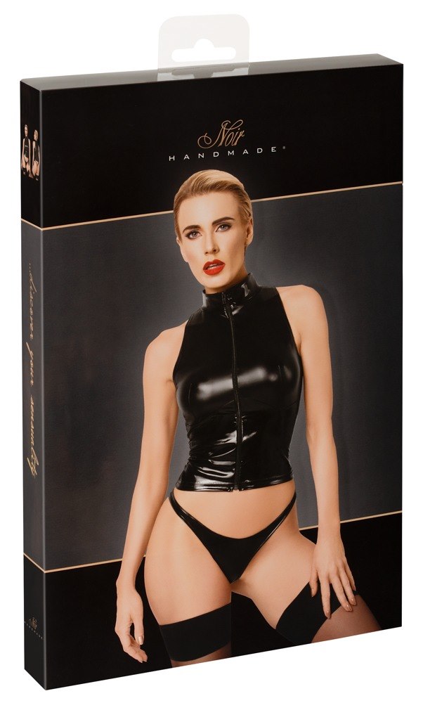 KOSZULKA NOIR TOP W ZIP XL