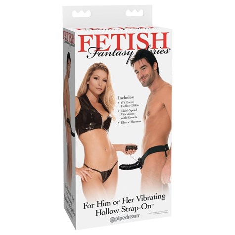 VIBRATING HOLLOW STRAP-ON