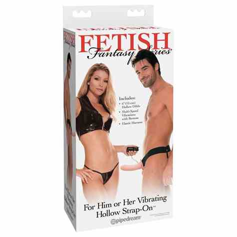 VIBRATING HOLLOW STRAP-ON