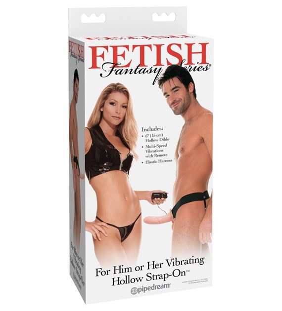 VIBRATING HOLLOW STRAP-ON