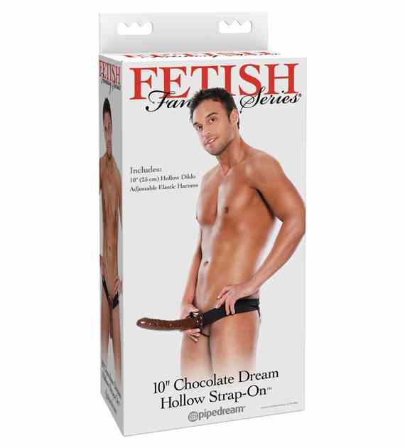 10  CHOCOLATE DREAM HOLLOW STRAP-ON