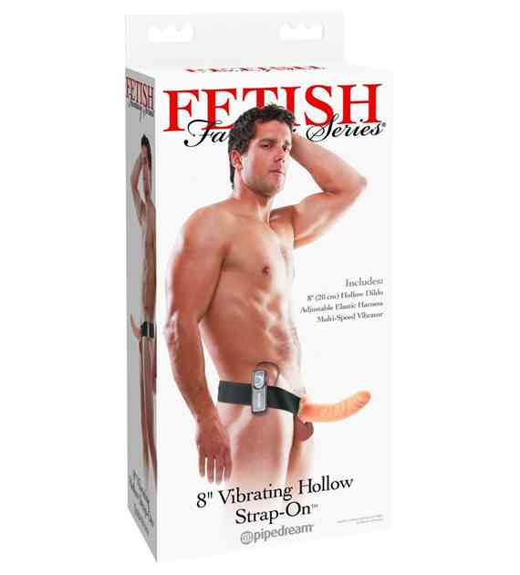 VIBRATING HOLLOW STRAP-ON