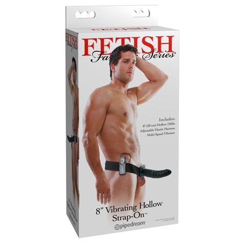 VIBRATING HOLLOW STRAP-ON