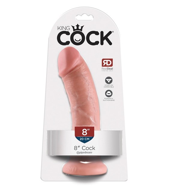 King Cock 8 inch Skin-coloured