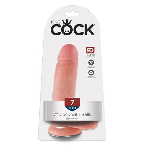 DILDO KING COCK BALLS 7INCH 19.4CM