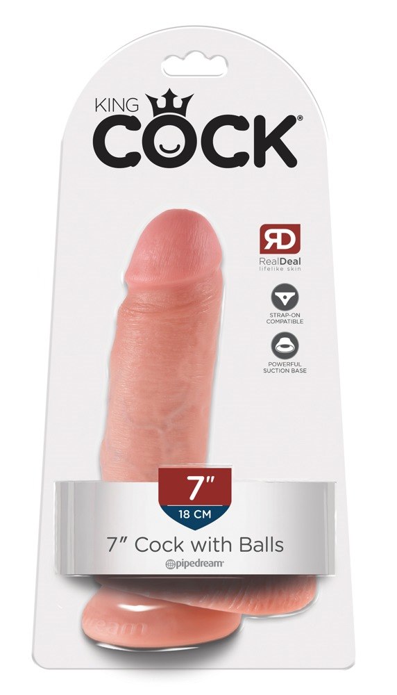 DILDO KING COCK BALLS 7INCH 19.4CM