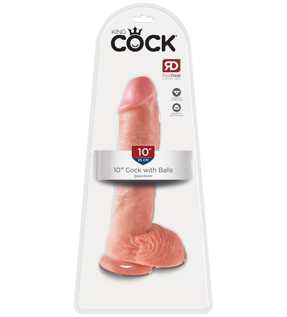 DILDO KING COCK BALLS 10INCH 26.7CM