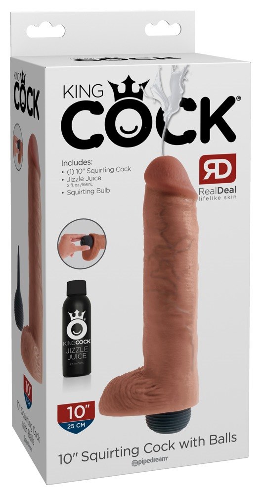 10INCH SQUIRTING COCK WITH BALLS
