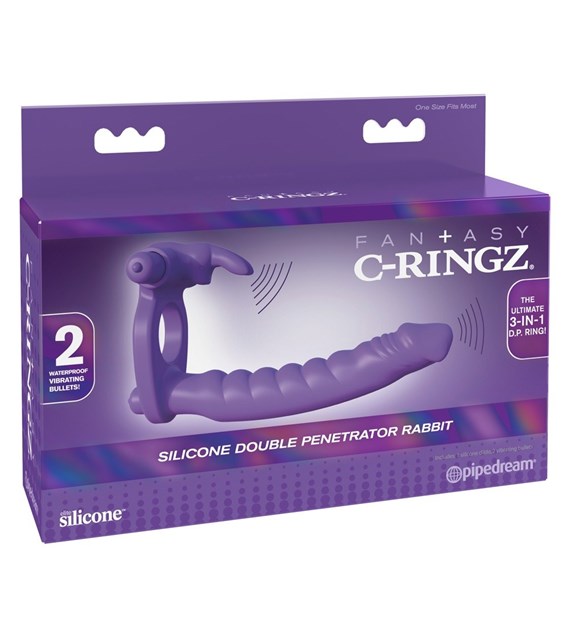 SILICONE DOUBLE PENETRATOR RABBIT