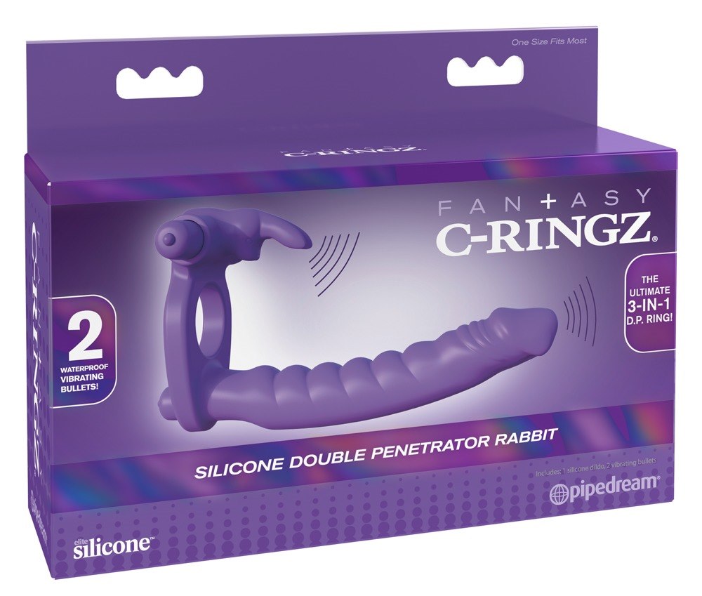 SILICONE DOUBLE PENETRATOR RABBIT