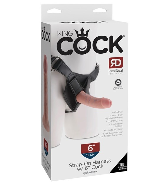 STRAPON KING COCK STRAP-ON 6 INCH