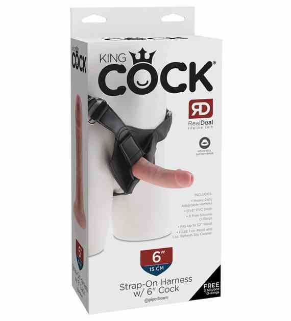 STRAPON KING COCK STRAP-ON 6 INCH