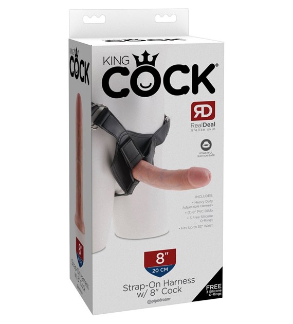 STRAPON KING COCK STRAP-ON 8 INCH